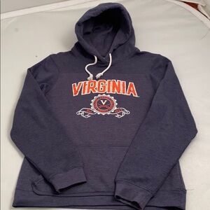 NCAA University of Virginia Cavaliers navy and orange hoodie M